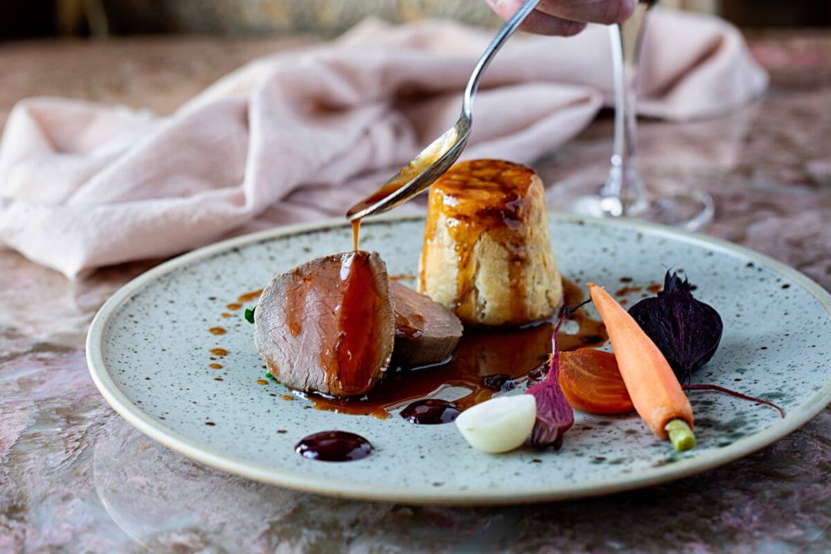 restaurant _ locally sourced menu _ Burleigh Court Cotswolds Hotel _ Restaurant