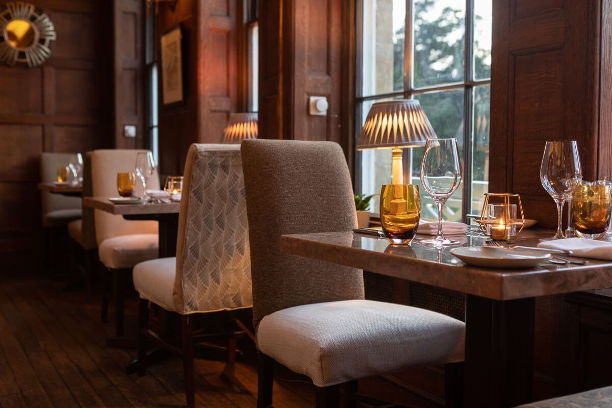 The Burleigh Restuarant at the Burleigh Court Cotswolds Hotel
