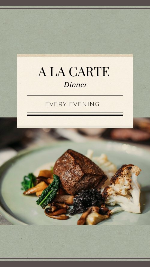 a la carte dining burleigh court cotswolds