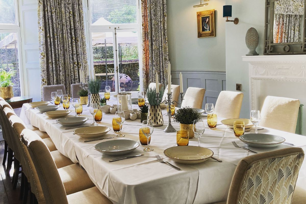 Private Dining _ group feasting _ Burleigh Court Cotswolds Hotel _ Restaurant