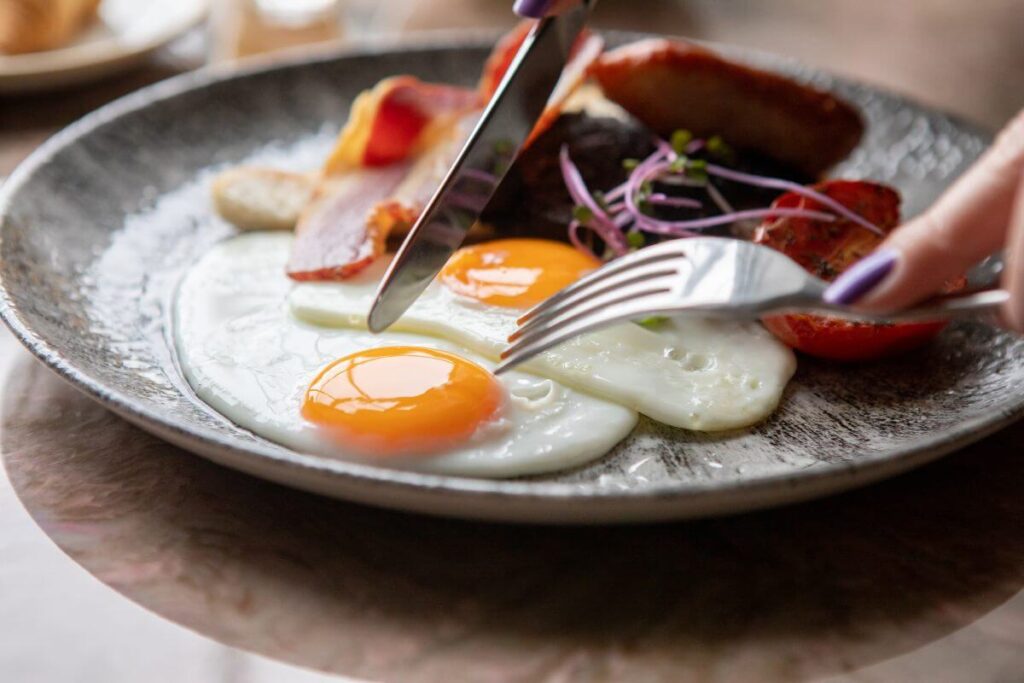 Full English & Continental breakfast served at Burleigh Court Hotel