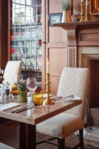 Stunning Oak Room view during breakfast at Burleigh Court